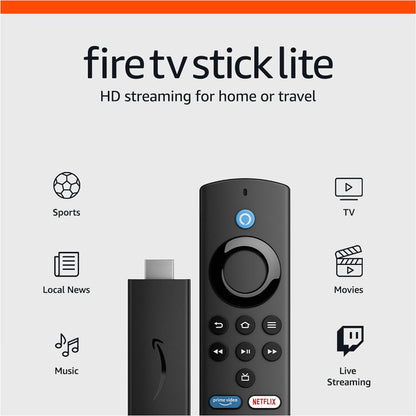 Fire TV Stick Lite with adaptor